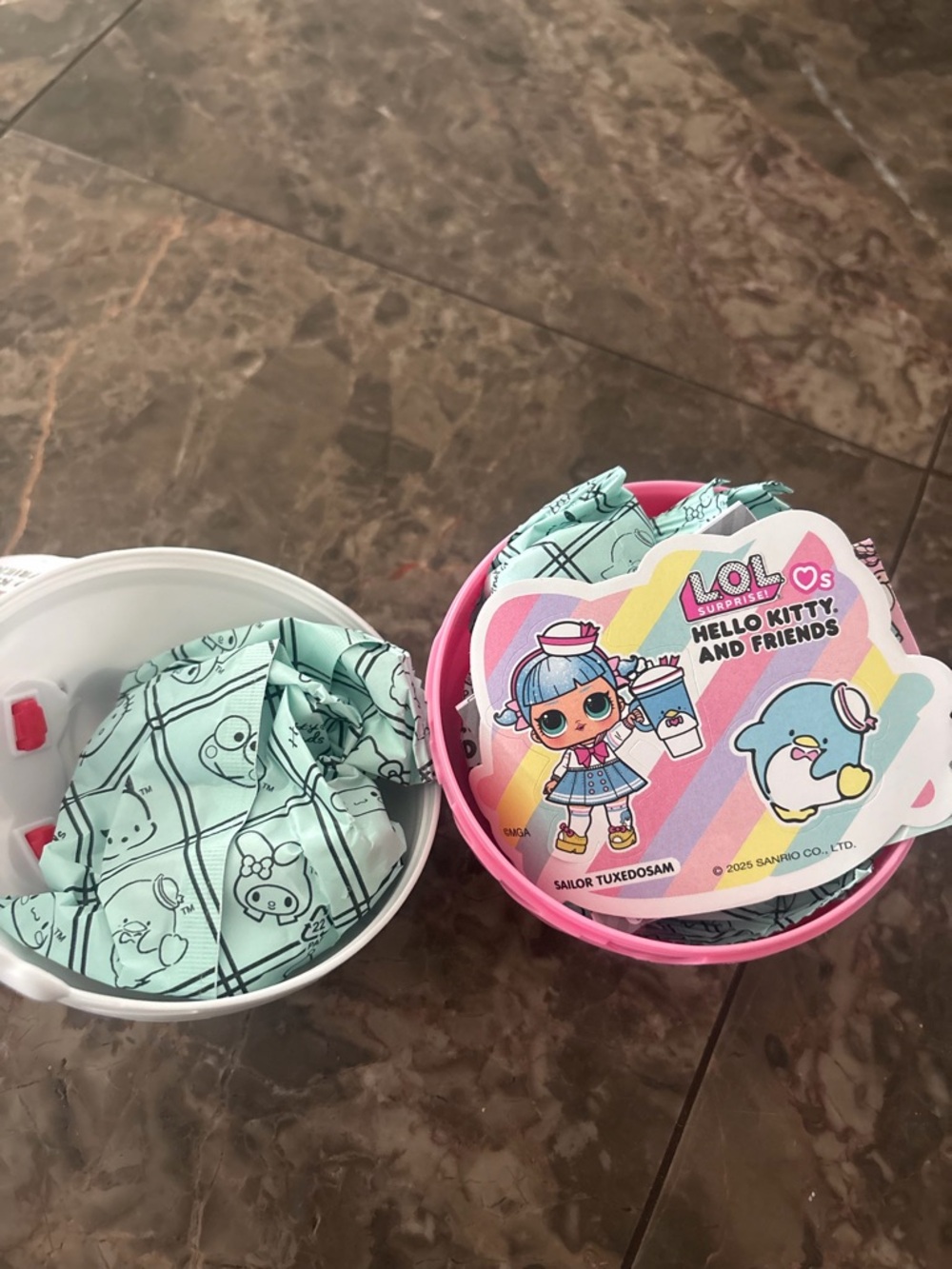 LOL Surprise x Hello Kitty Pink & Mint Collectible Toy Capsule